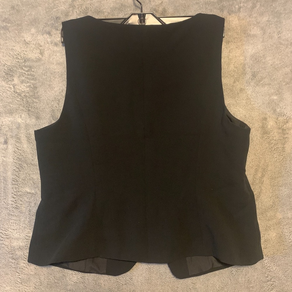A New Day Womens L Black Vest Mini Skirt Set 2 Piece Scoop Neck Button Front NWT - Picture 10 of 14